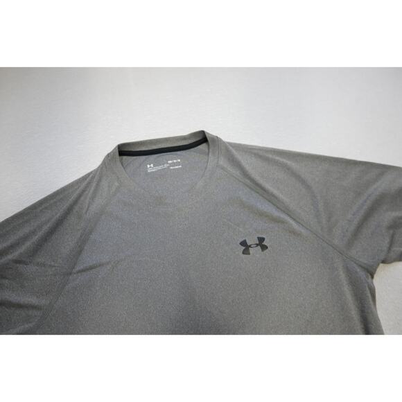 Under Armour Gym Shirt HeatGear Loose Performance Gray Athletic Mens Sz Medium - Picture 6 of 9